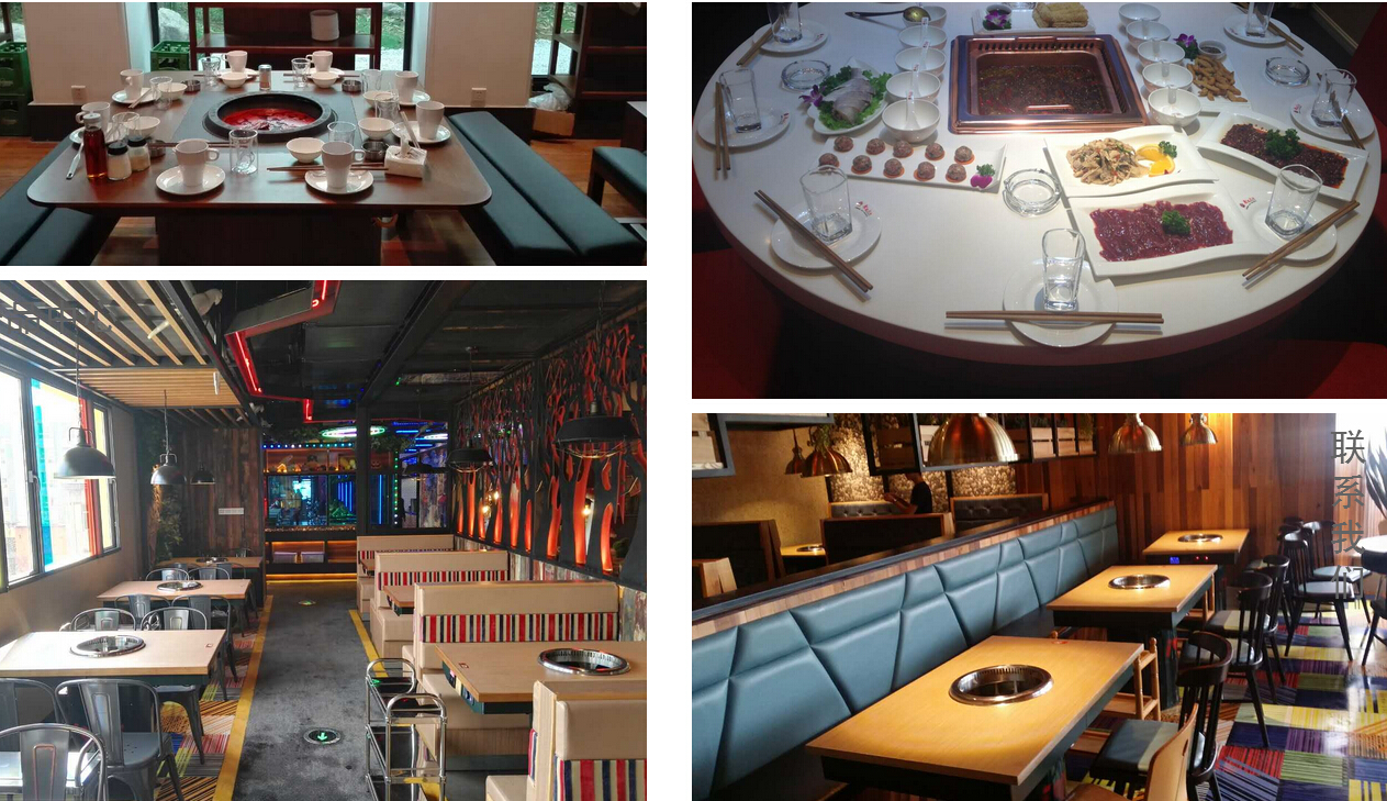 达芬家具餐厅配套:无烟火锅桌