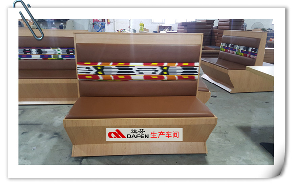 新疆阿不旦抓饭餐厅卡座沙发桌椅-达芬家具标准化定制