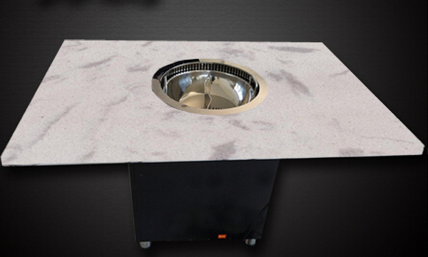 一、达芬家具(0烟火锅桌)无烟火锅桌产品特点：