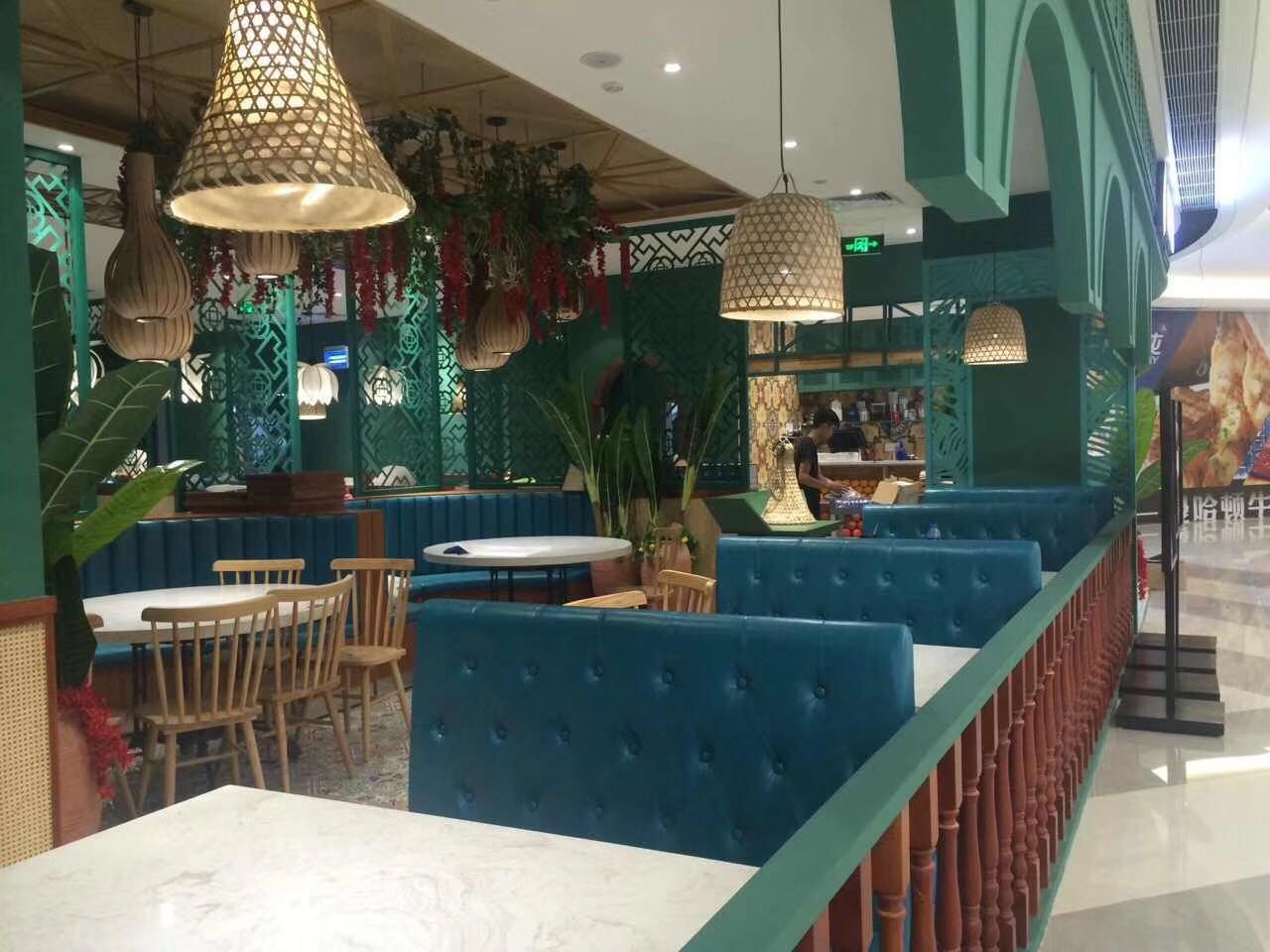 越式餐厅卡座沙发桌椅,泰式餐厅卡座沙发桌椅，料理餐厅卡座沙发桌椅定制